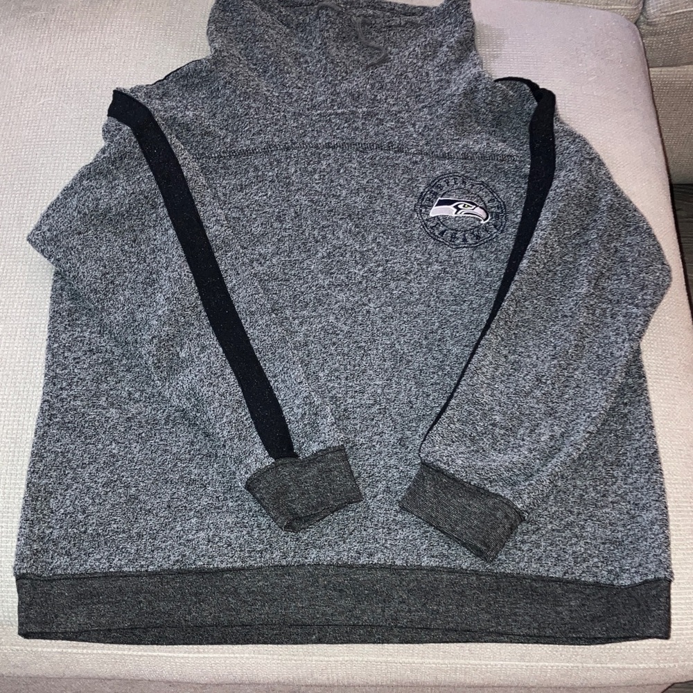 NFL Gray and Black Women's Cowl Neck Sweater